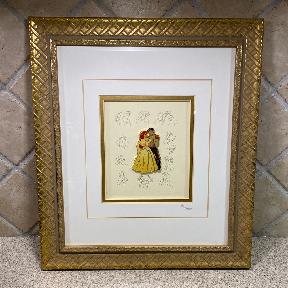 RARE Little Mermaid Ariel Framed Collectible Pin